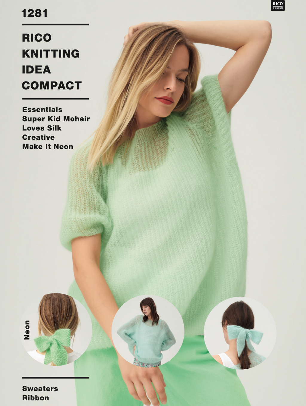 Super Kid Mohair Pattern 1281 Jumpers & Bows