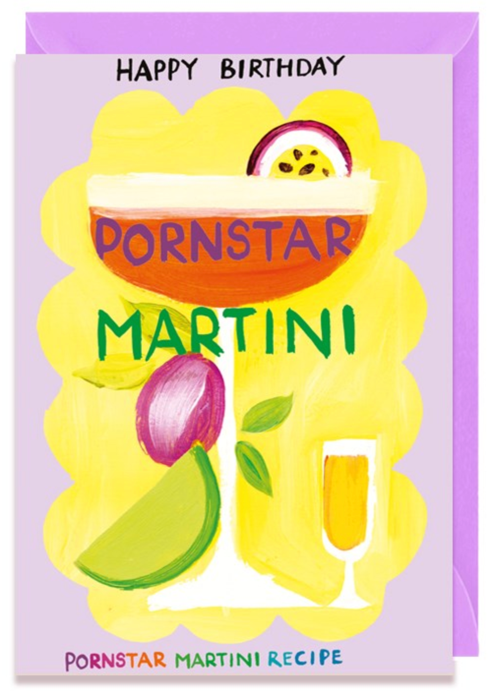 Pornstar Martini Recipe Birthday Card