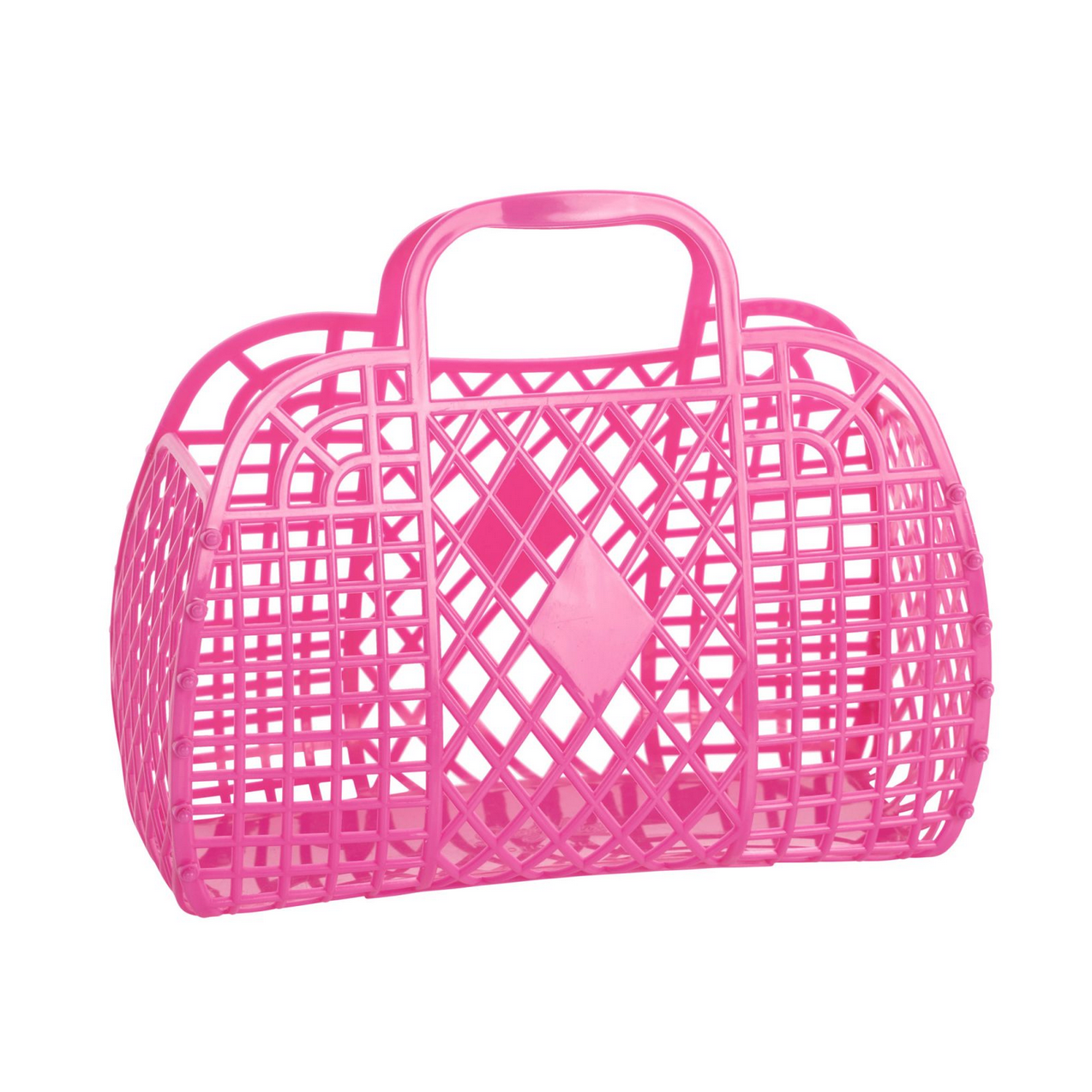 Retro Basket Small Bright Pink