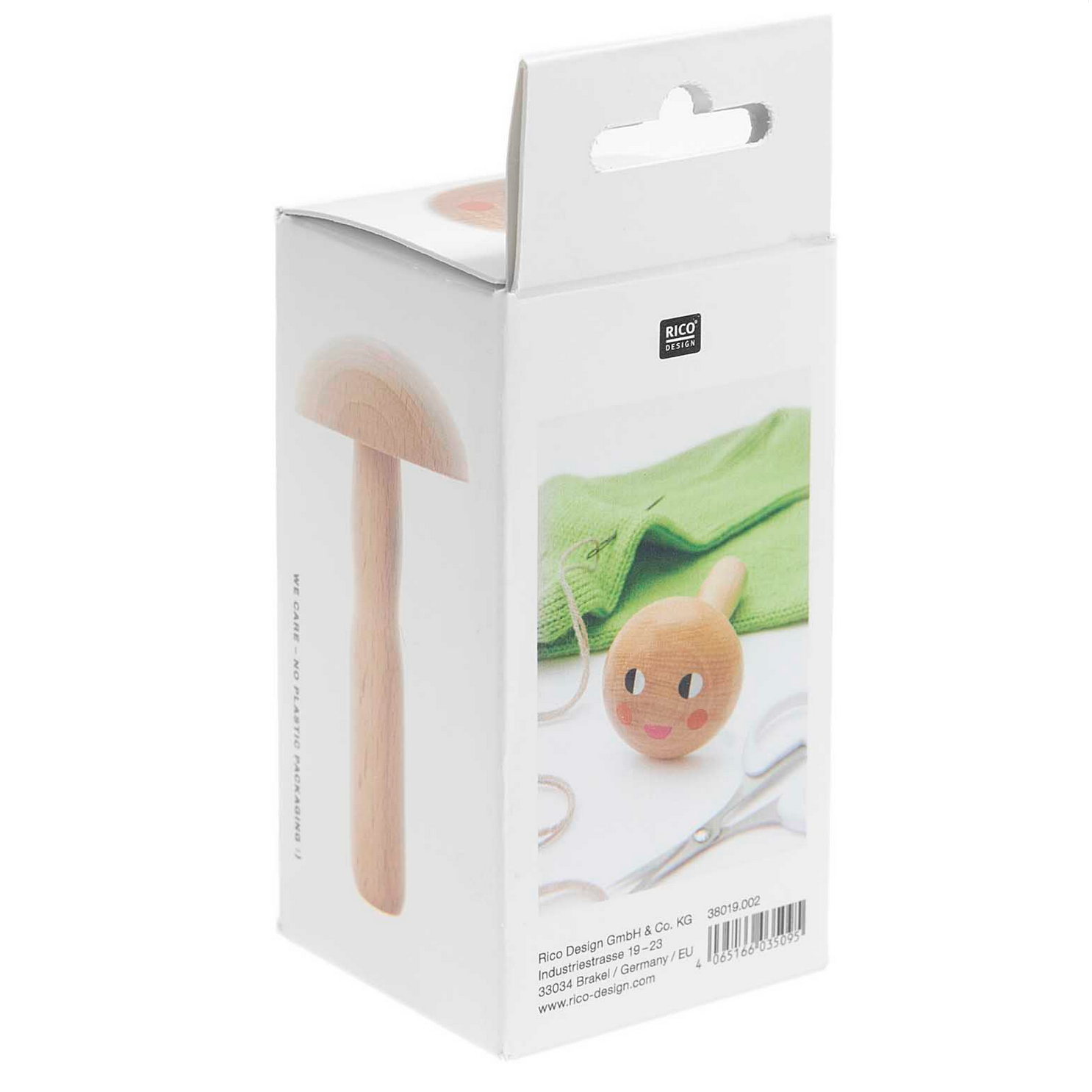 Wooden Mushroom Darner : Smiley Face