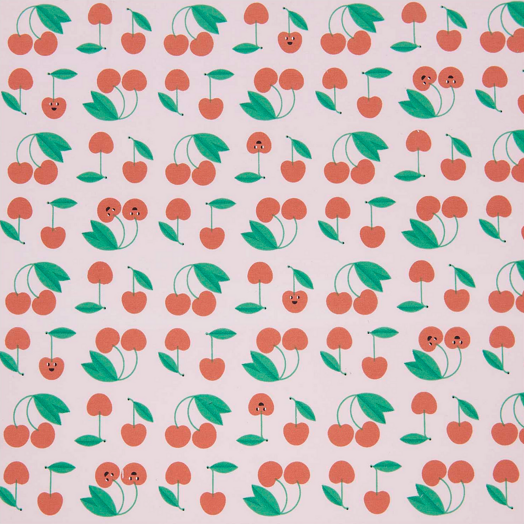 Jersey Fabric Cherries : 80 x 100cm