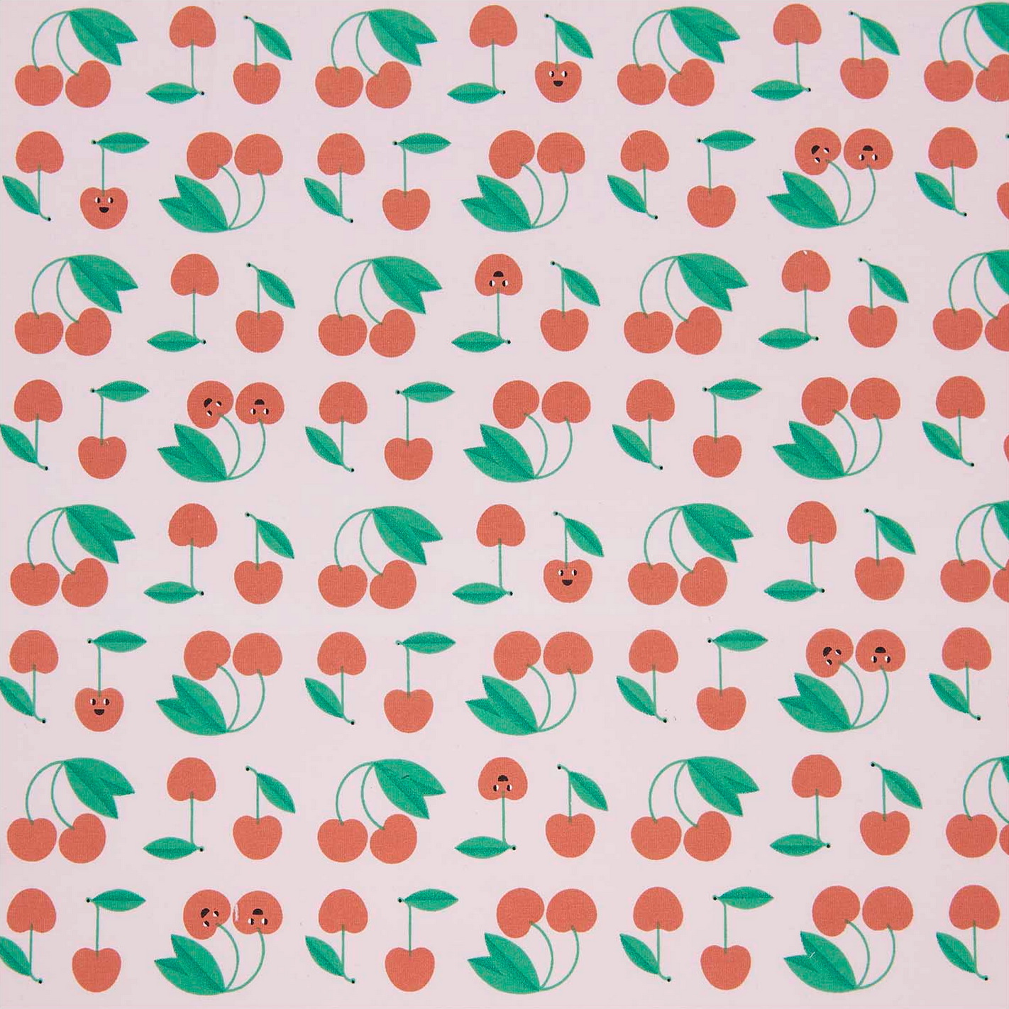 Jersey Fabric Cherries : 80 x 100cm