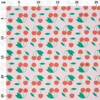 Jersey Fabric Cherries : 80 x 100cm