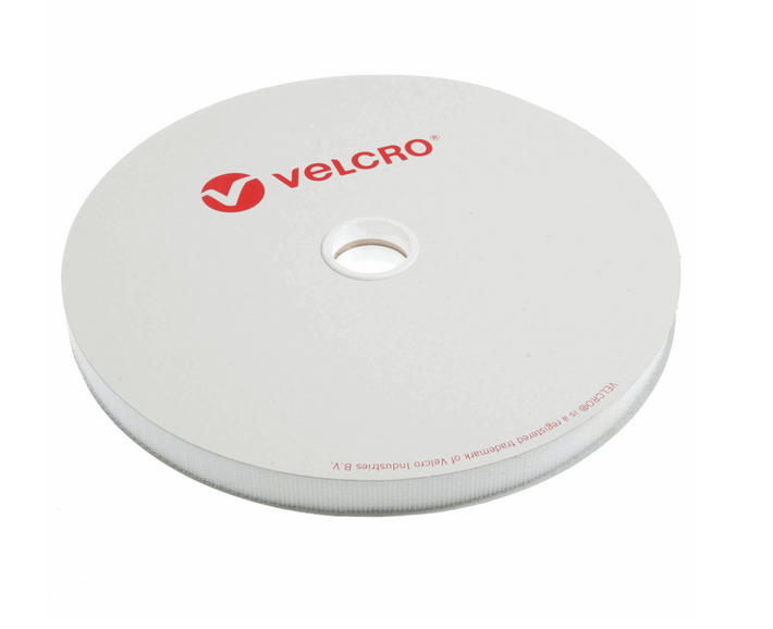 Velcro WHITE Sew In Hook Side 20mm per metre