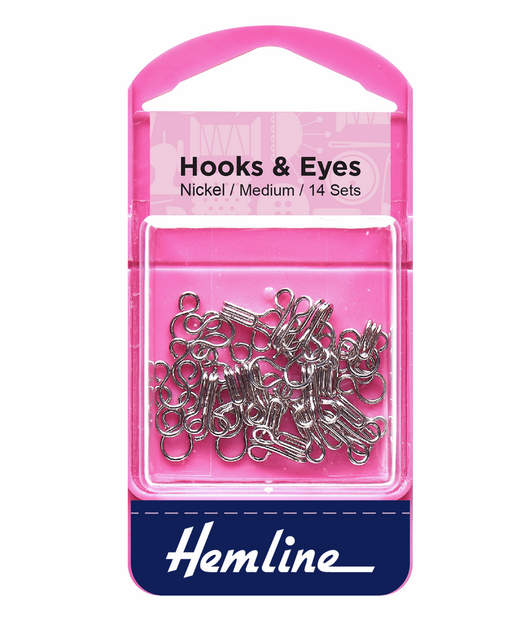 Hooks and Eyes: Nickel - Size 2