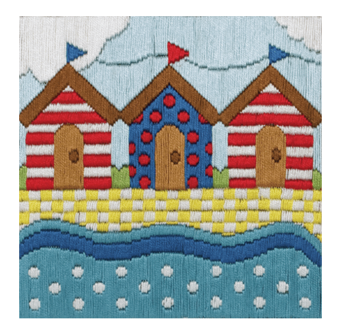 Long Stitch Kit: Beach Huts