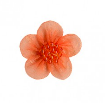 Beaded muslin small flower x 1: 83 Orange