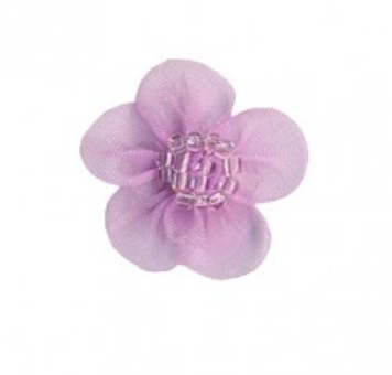 Beaded muslin small flower x 1: 187 Lilac
