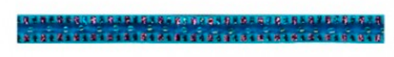 Beaded velvet ribbon 10mm per metre : Blue