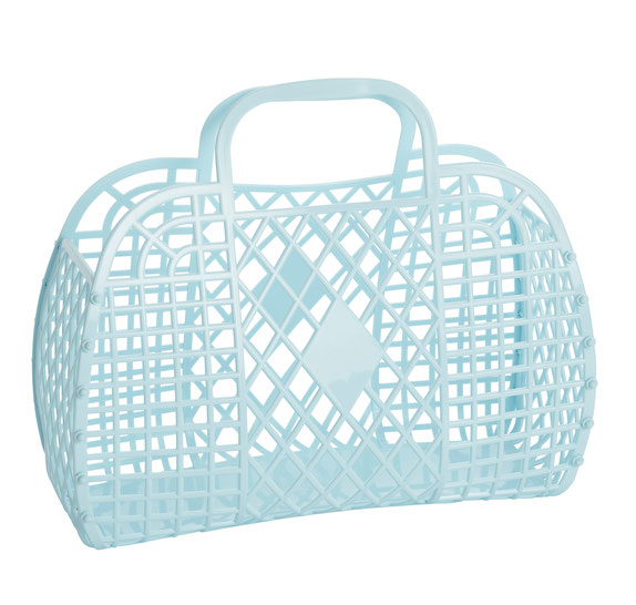 Retro Basket Large Blue