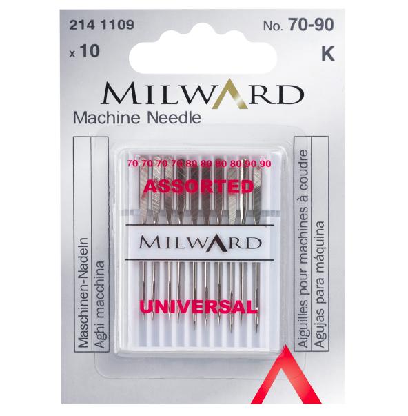 Sewing Machine Needles: Universal: 70/10(4), 80/12(4), 90/14(2)