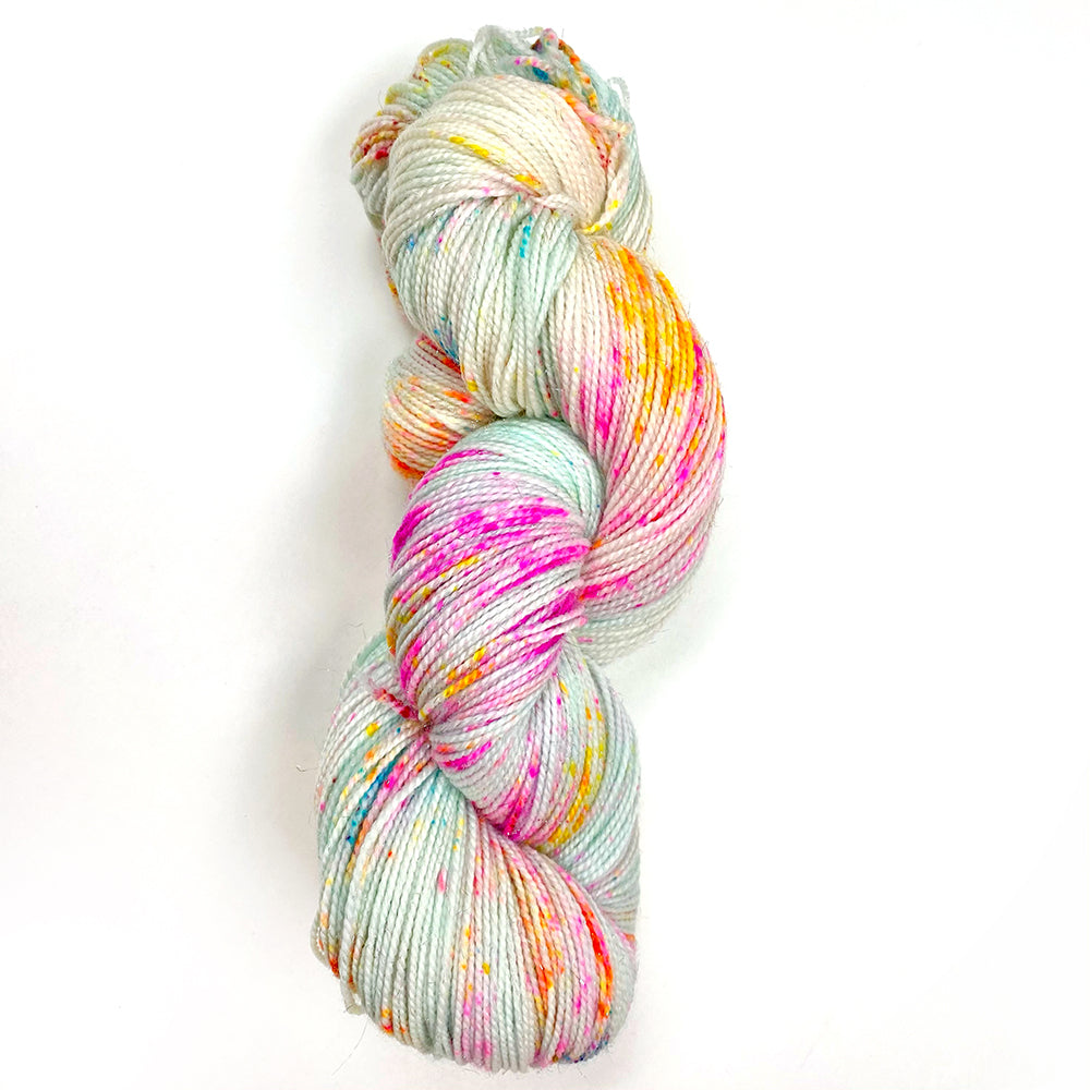 Gilliangladrag Holy Fluff Silver Sparkle Sock Yarn 100g Hand Dyed  : Birdhouse in Your Soul