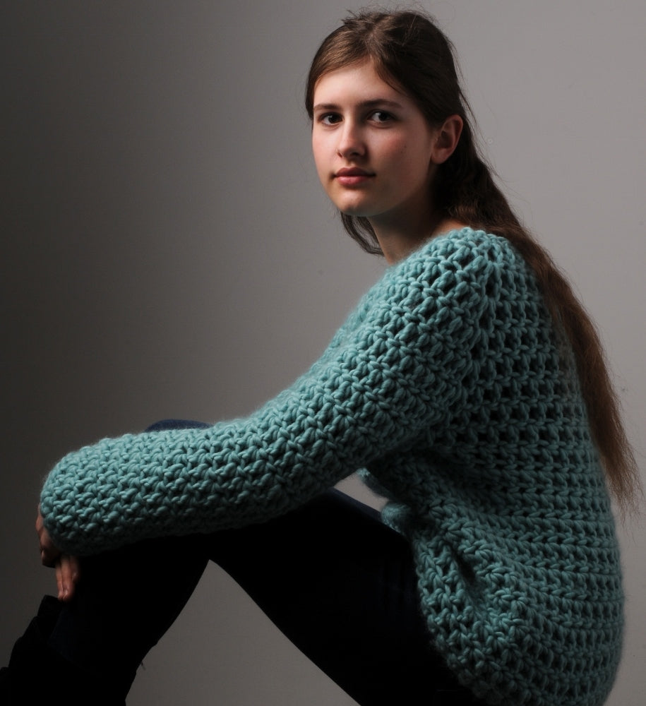 Plump Super Chunky Crochet Pattern - Crochet Treble Jumper
