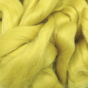 100g Soft Yellow Olive Merino wool tops for felting & knitting