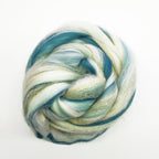 Twinkly Teal Appeal House Blend Wooltops for Felting & Spinning 100g