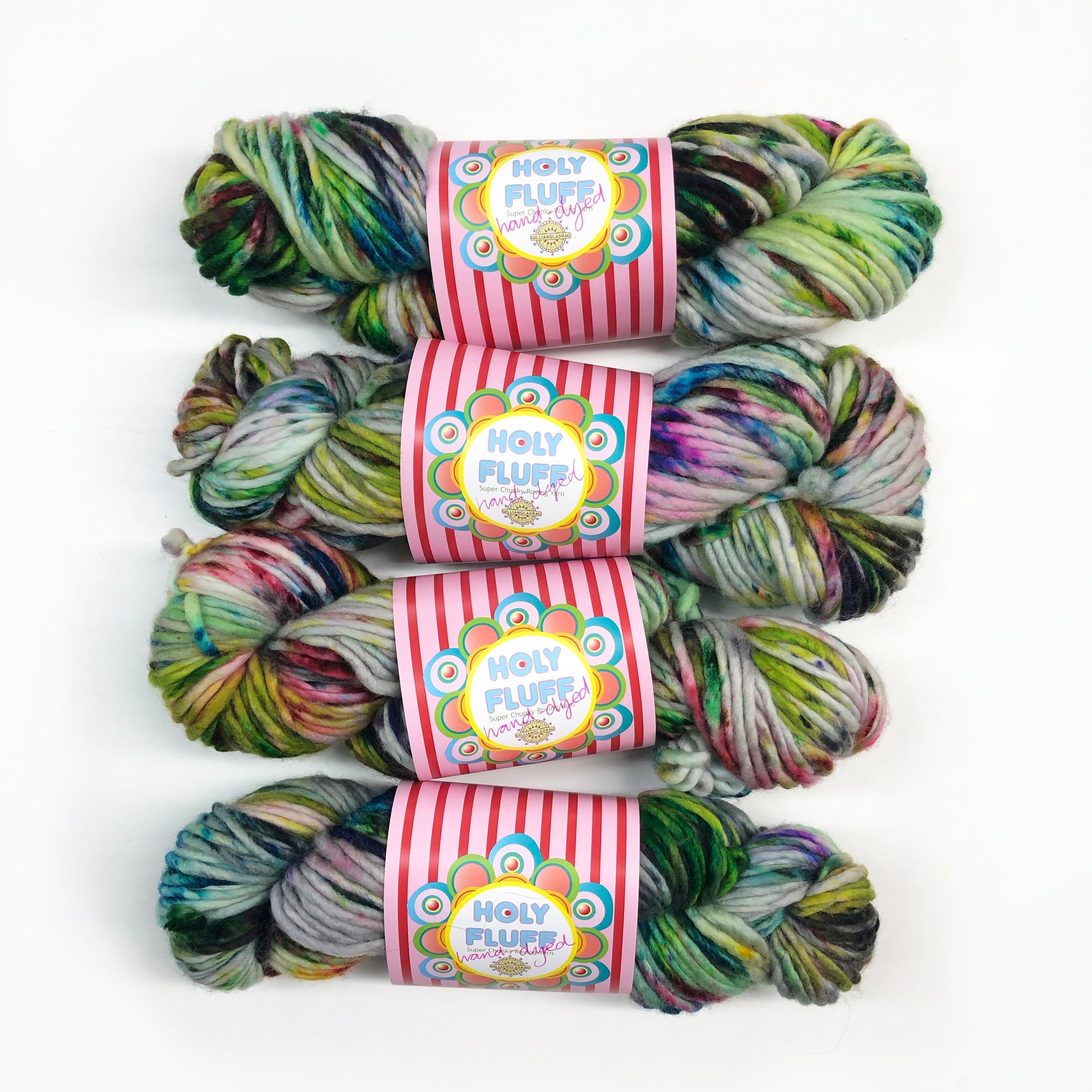 Holy Fluff Hand Dyed Super Chunky 200g : 'The Hills Are Alive with the Sound of Music'