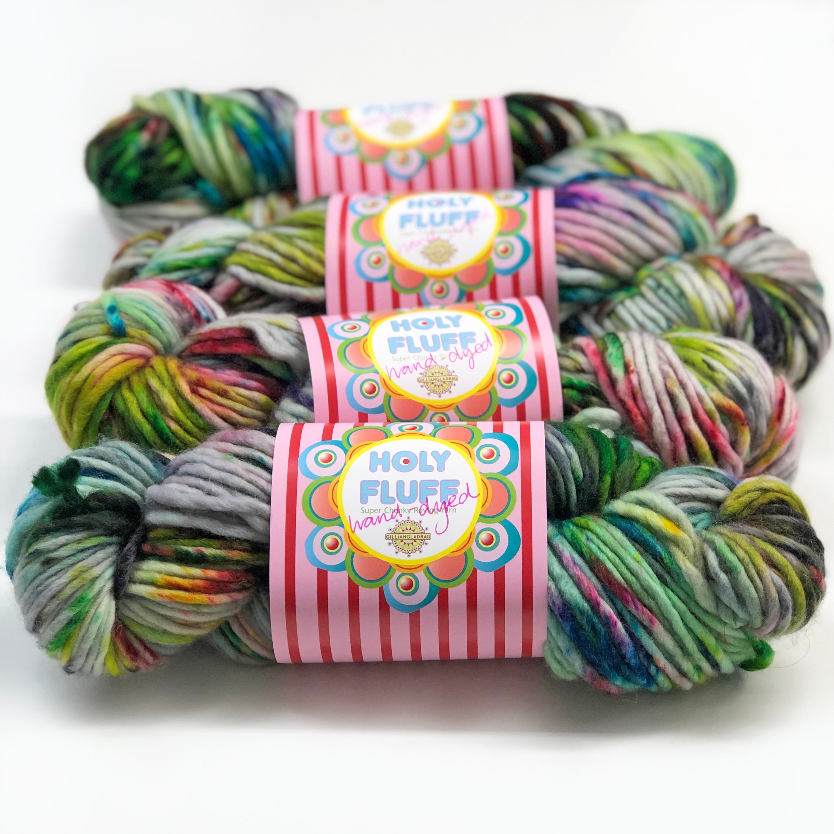 Holy Fluff Hand Dyed Super Chunky 200g : 'The Hills Are Alive with the Sound of Music'