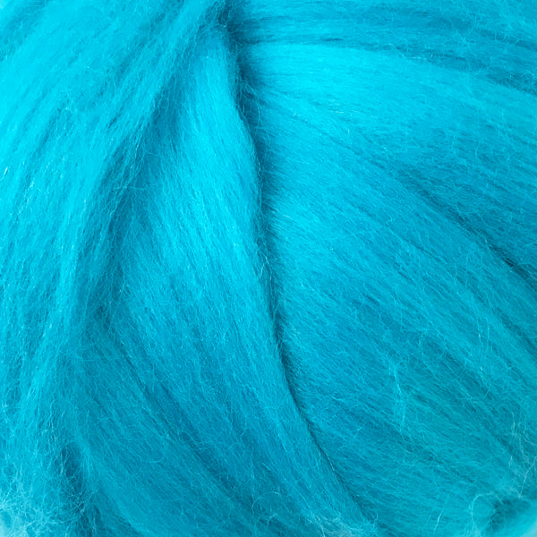 100g Turquoise Merino wool tops for felting & giant knitting