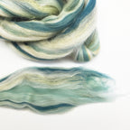 Twinkly Teal Appeal House Blend Wooltops for Felting & Spinning 100g