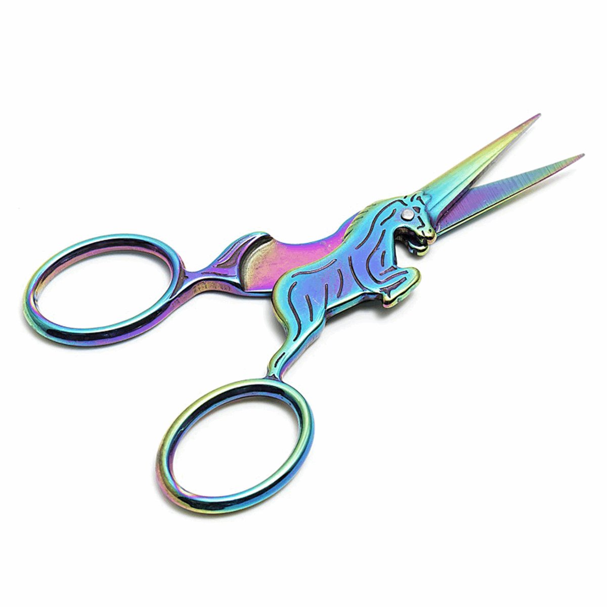 Unicorn Rainbow Scissors: 10cm/4in