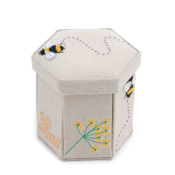 Victorian Appliqué Sewing Case with Contents: Bee