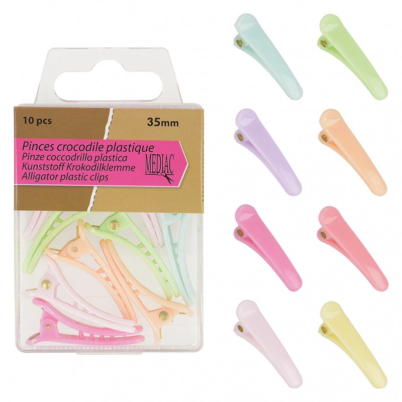 Pastel Crocodile Clip Pack of 10