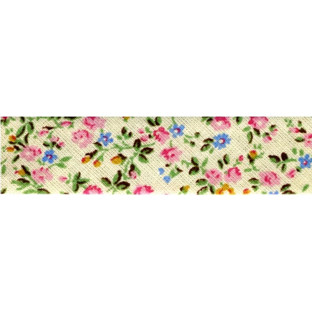 Liberty Print Bias Binding 51 beige floral