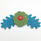 Wool Felt Oak Leaf 7cm Light Grey