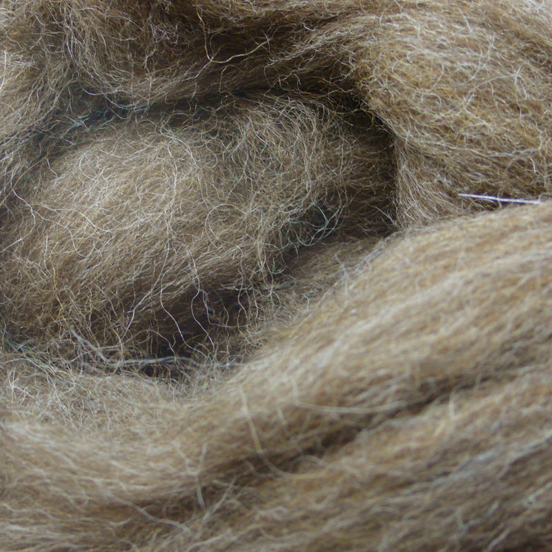 Brown Moorit wool tops for felting