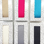 Woven Bag Strap Black 25mm 2m long