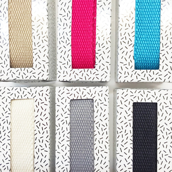 Woven Bag Strap Natural 25mm 2m long