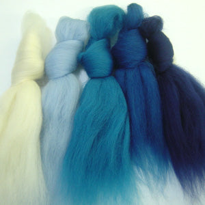 Cornish Waves Merino Wool Tops Inspiration Pack for Felting & Spinning