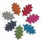 Wool Felt Oak Leaf 7cm Orange