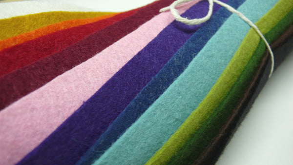 Wool Felt Bundle 13 pieces ready made felt