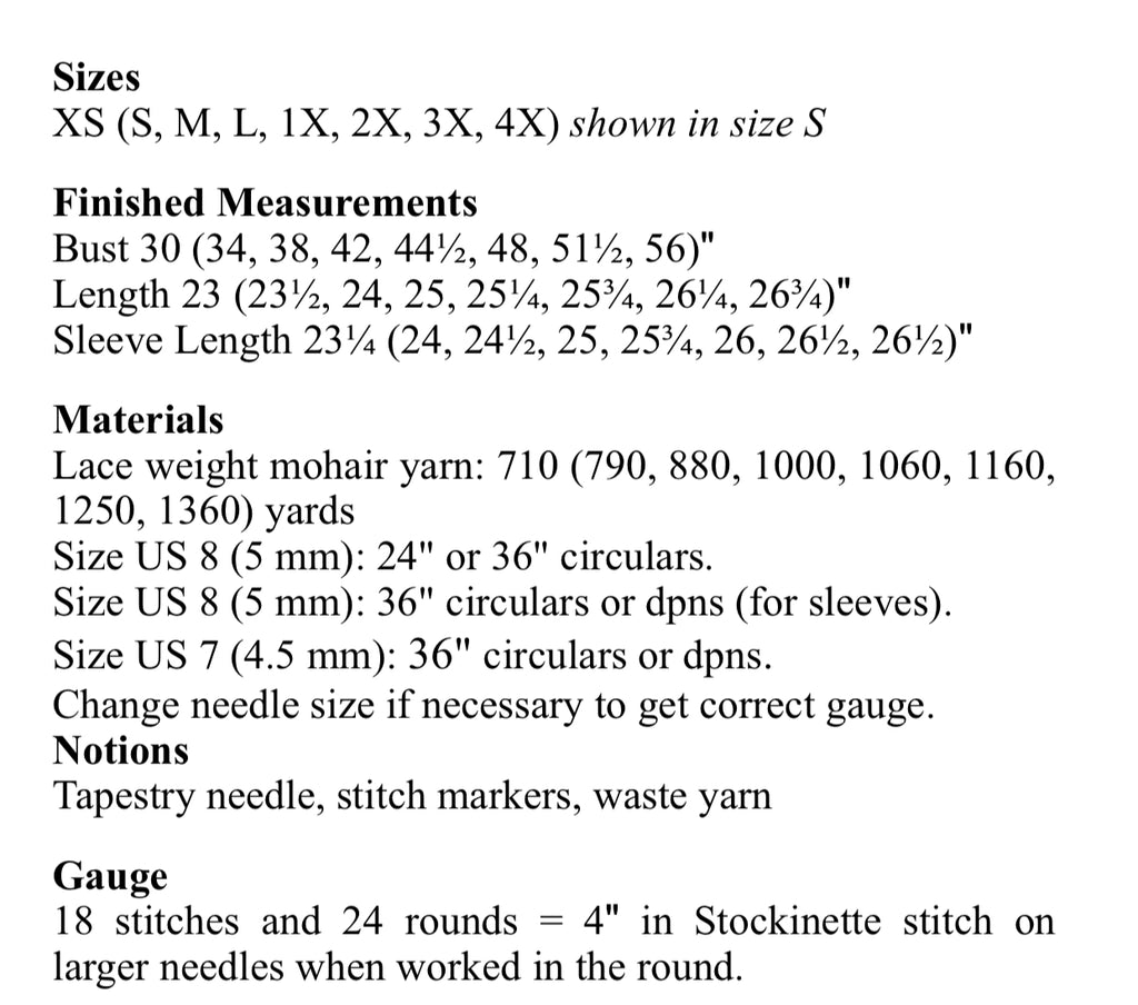 "Comfy Pullover Lite" Pattern by Phoenix Bliss