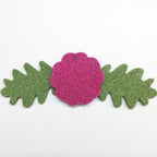 Wool Felt Oak Leaf 7cm Dark Grey