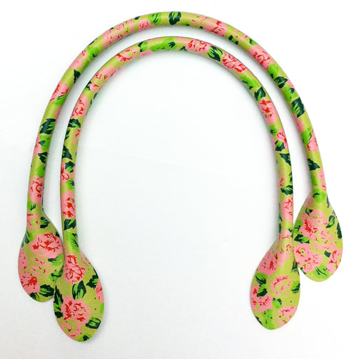 Green Flower Bag Handles 30cm