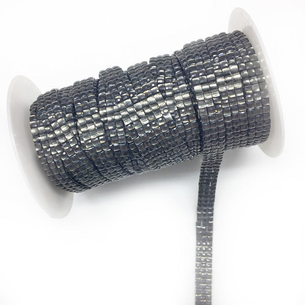 12mm Iron On Diamante Strip (per metre) 45 Vintage per metre