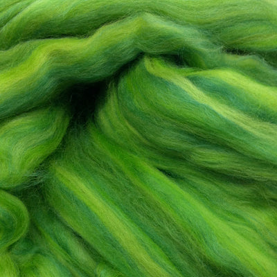 Merino Wool/Tussah Silk Blended Wool Tops Green (D)