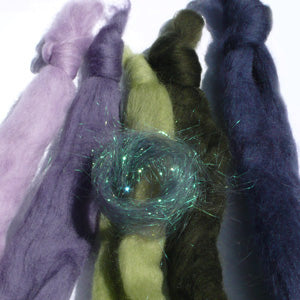 Monet Magic Merino Wool Tops + Angelina Inspiration Pack for Felting & Spinning