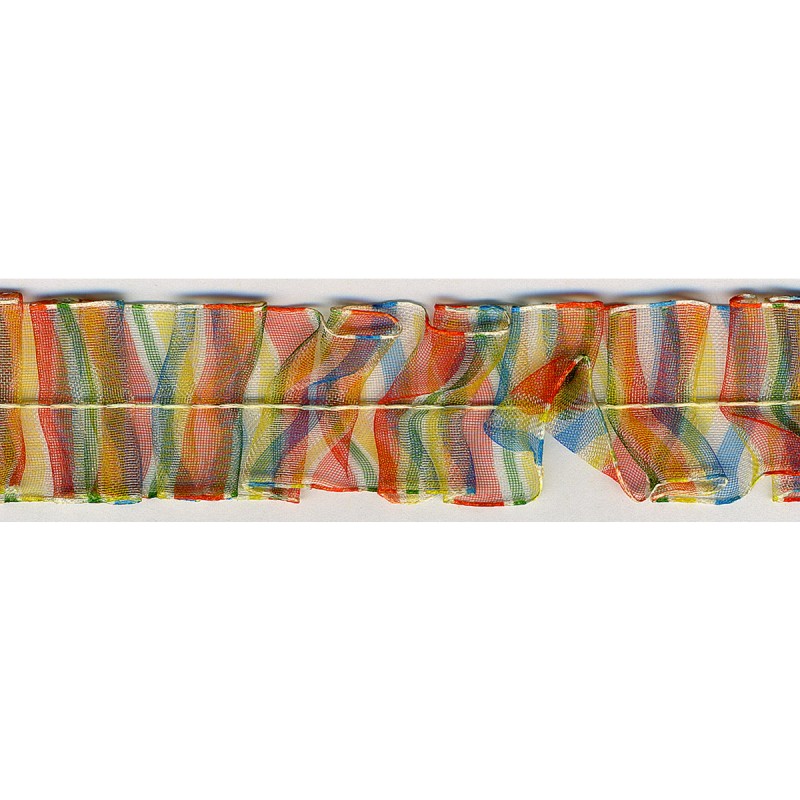 Pleated Voile Trim 83 Rainbow