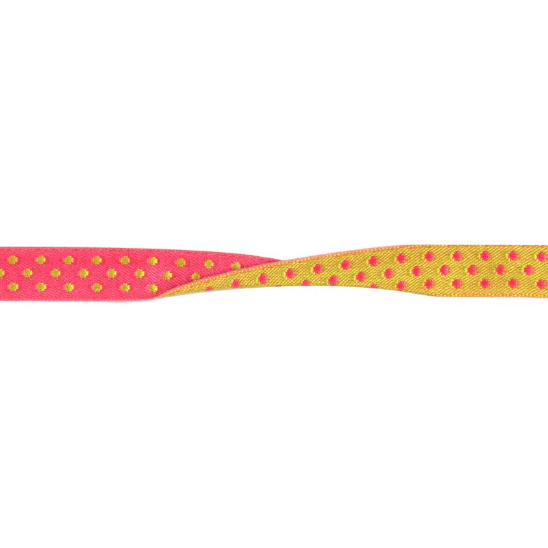 Polka Dot Trimming 76 - Candy pink & yellow