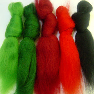 Poppy Fields Merino Wool Tops Inspiration Pack for Felting & Spinning
