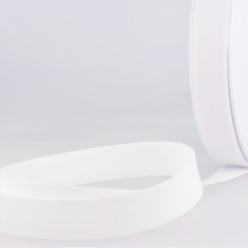 Bias Binding 001 white 20mm per metre 20mm