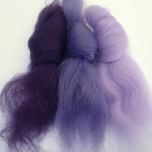 Shrinking Violets Merino Wool Tops Inspiration Pack for Felting & Spinning