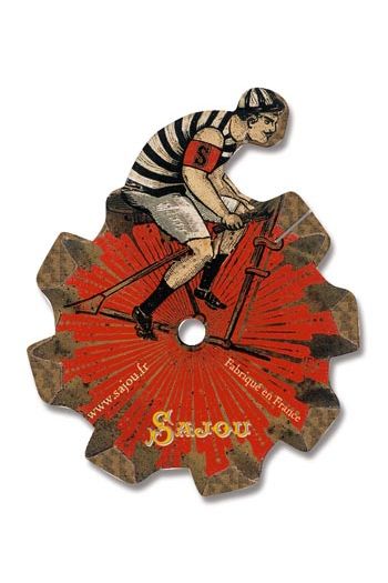Six Sajou thread cards Évreux model - S A J O U cyclists