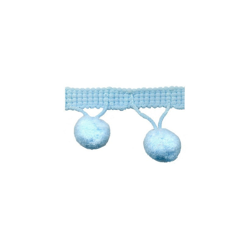 Pompom Trim 25mm Baby blue