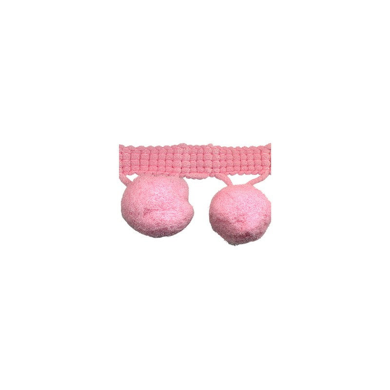 Pompom Trim 25mm Baby Pink