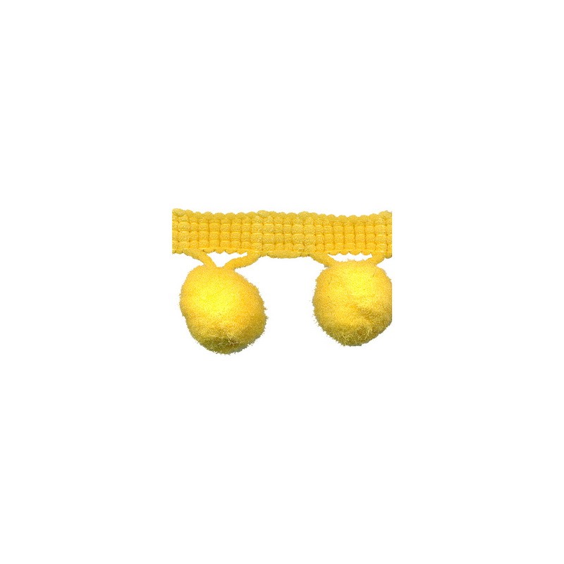 Pompom Trim 25mm  Yellow 81