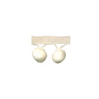 Cream Pompom Trim 25mm inc trim Ecru 51
